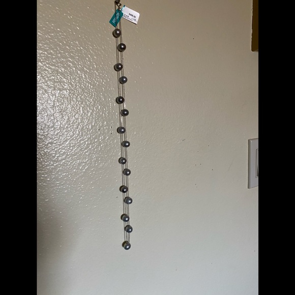 Jewelry - Grey Fresh Water Long Pearl Necklace